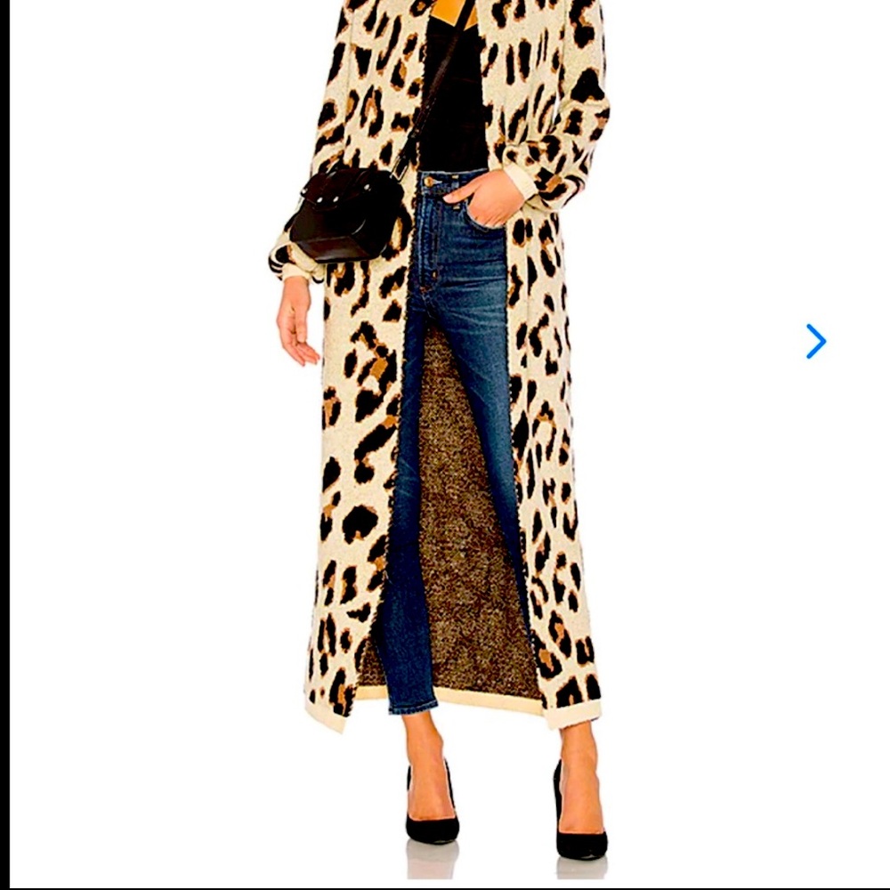 Lovers and Friends Leopard Coat/Duster- Worn once in Good Condition